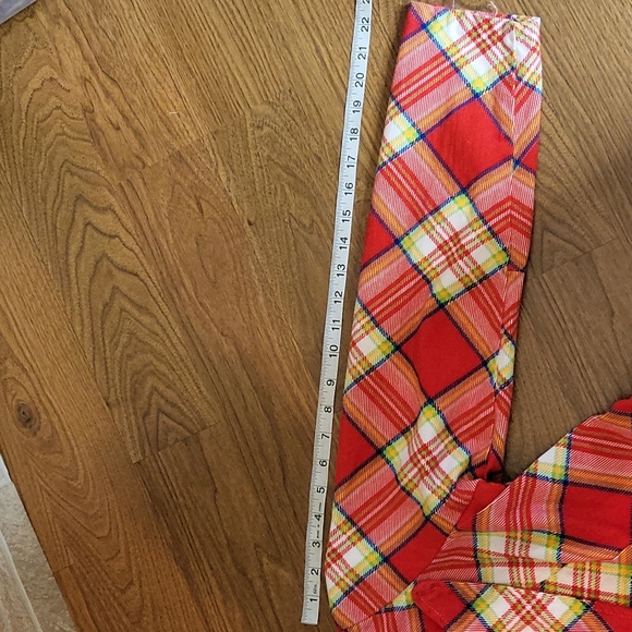 VINTAGE Plaid Coat Notched Rounded Collar 2 Button - Picture 12 of 14